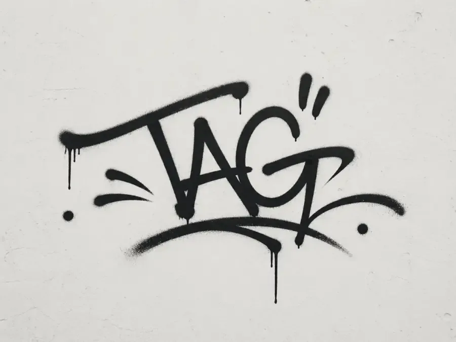 Tag style signature from graffiti generator