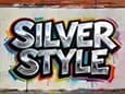 Chrome and silver graffiti lettering style