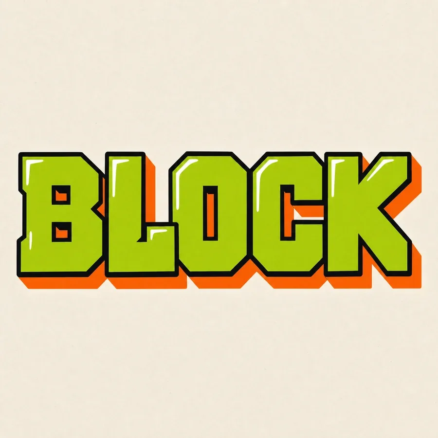 Block Letters graffiti art style preview